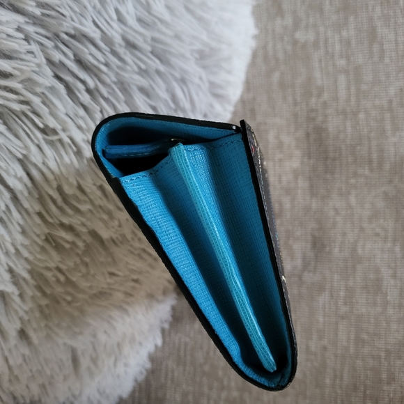 FENDI GREY COATED CANVAS BIRDS CONTINENTAL LONG WALLET 8M0340 - Picture 9 of 10